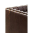 King Three Seater Tufted Back Leather Sofa