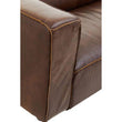 King Two Seater Mexico Brown Leather Sofa