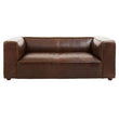 King Two Seater Mexico Brown Leather Sofa