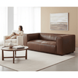 King Two Seater Mexico Brown Leather Sofa