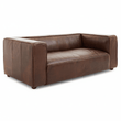 King Two Seater Mexico Brown Leather Sofa
