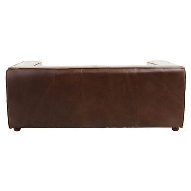 King Two Seater Mexico Brown Leather Sofa