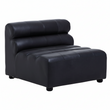 King Armless Distressed Slate Leather Sofa Chair