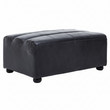 King Distressed Slate Leather Ottoman