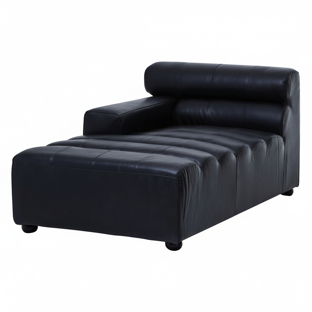King Left Arm Leather Modular Chaise