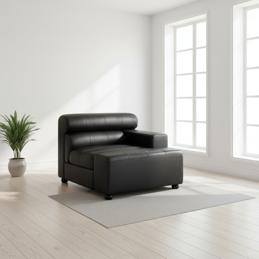 King Left Arm Leather Seat Sofa