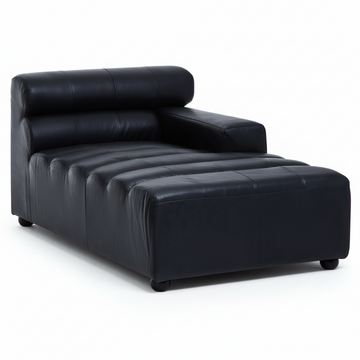 King Right Arm Leather Modular Chaise