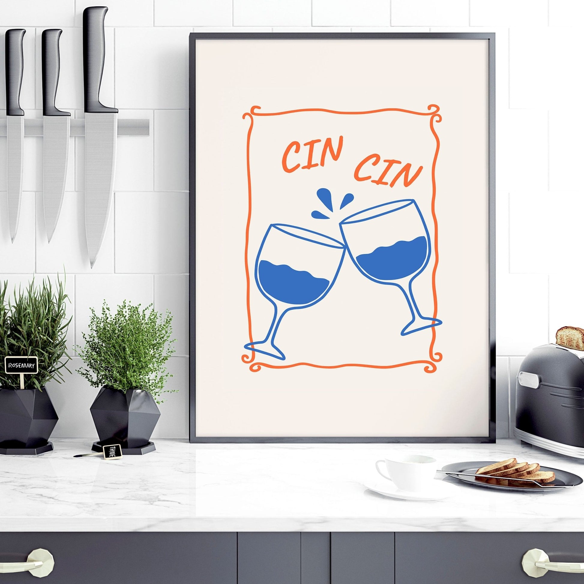 Kitchen Artwork | Set of 3 Italian Lifestyle Wall art Prints