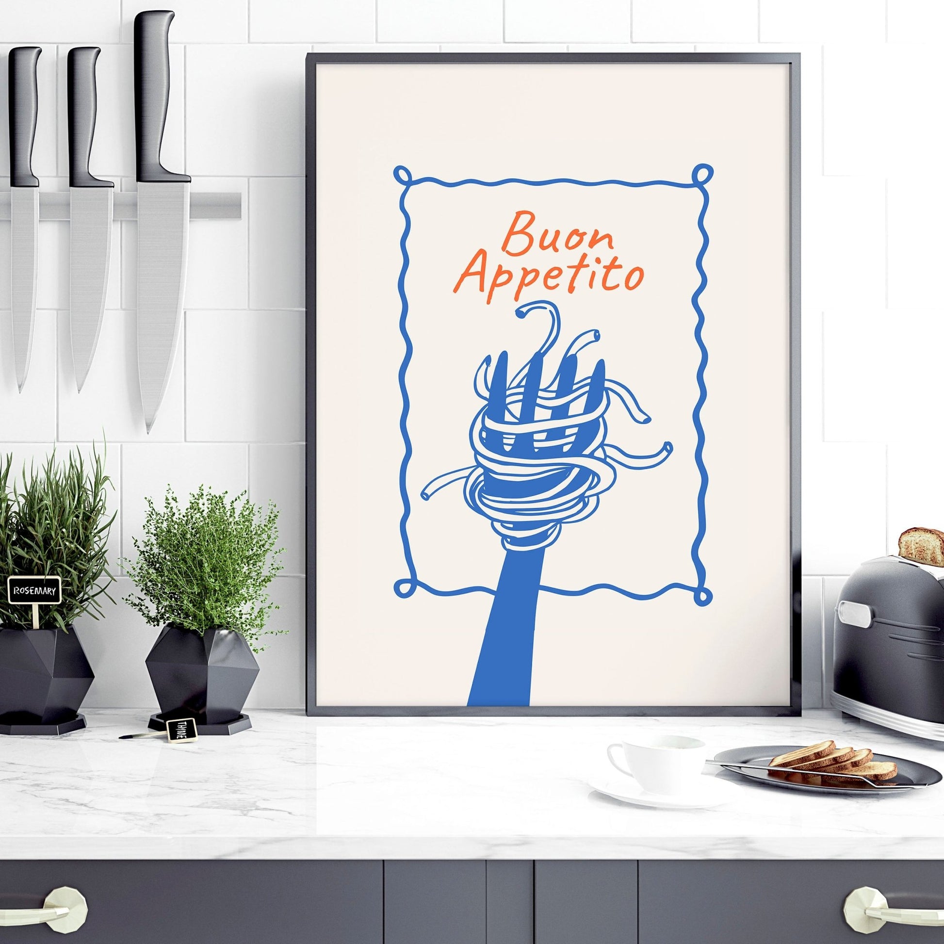 Kitchen Artwork | Set of 3 Italian Lifestyle Wall art Prints