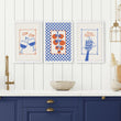 Kitchen Artwork | Set of 3 Italian Lifestyle Wall art Prints