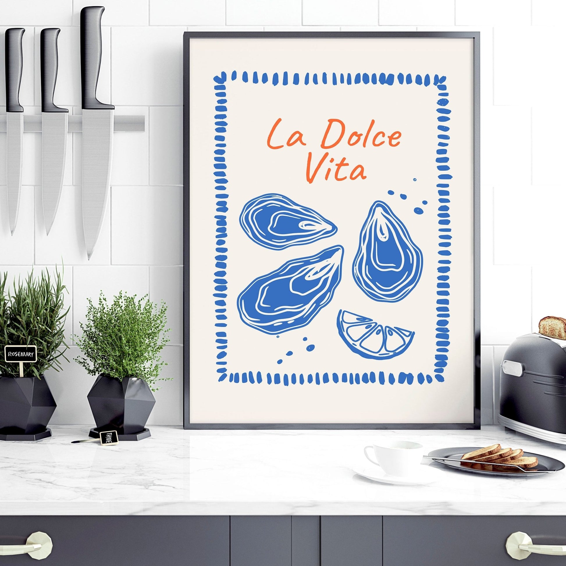 Kitchen Gallery Walls | Set of 3 Italian Lifestyle Wall art Prints