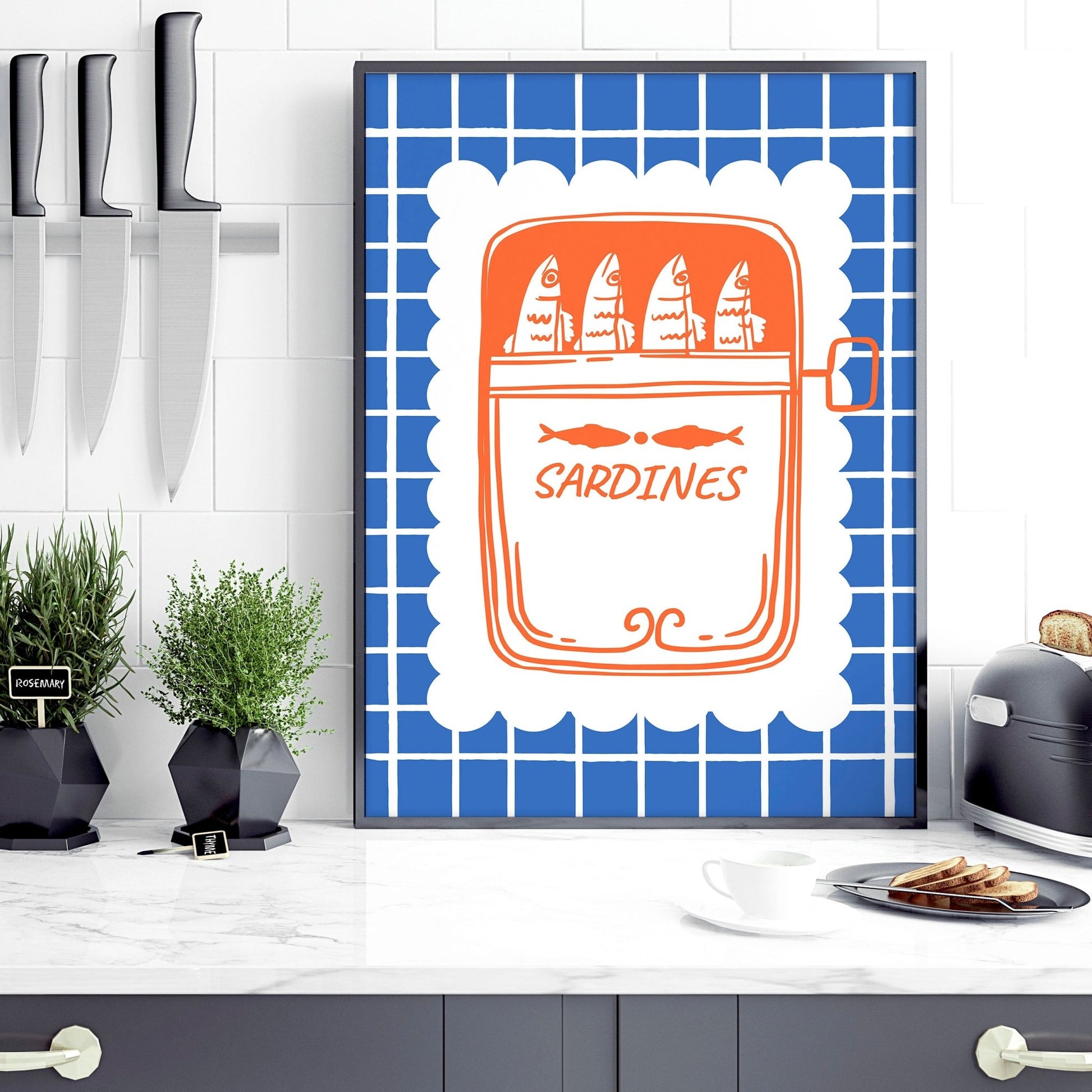 Kitchen Modern Wall Decor | Set of 3 Italian Lifestyle Wall art Prints