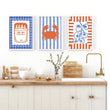 Kitchen Modern Wall Decor | Set of 3 Italian Lifestyle Wall art Prints