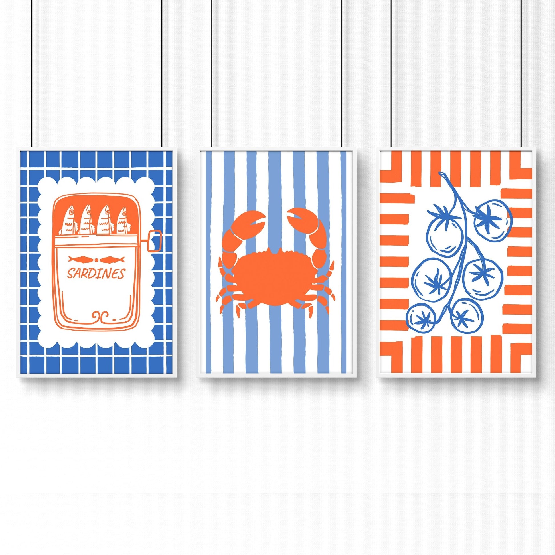 Kitchen Modern Wall Decor | Set of 3 Italian Lifestyle Wall art Prints