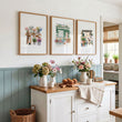 Kitchen wall art Cottage Flower Shop Wall Art displayed on a wall in a styled room — view 2