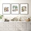 Kitchen wall art Cottage Flower Shop Wall Art displayed on a wall in a styled room — view 5