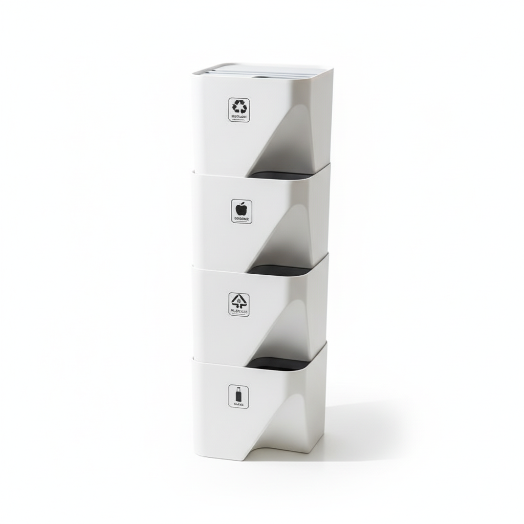 Kitchen Trash Can Recycle Bin Stacked Sorting Trash Bin Household Dry And Wet Separation Waste Bin Rubbish Bin for Bathroom