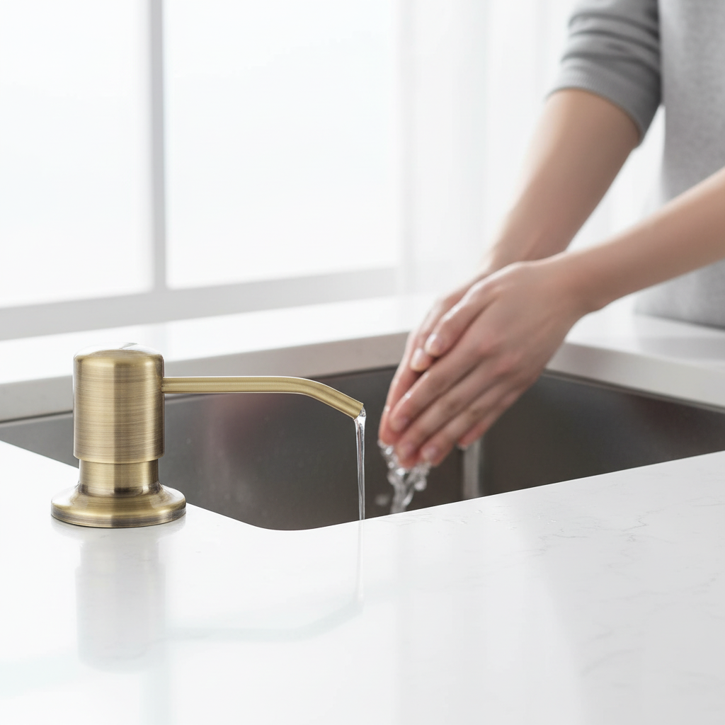 Kitchen Soap Dispensers 500ml Build in Dispenser Soap For Kitchen Bathroom Accessories Stainless Steel Pump Liquid PE Bottle