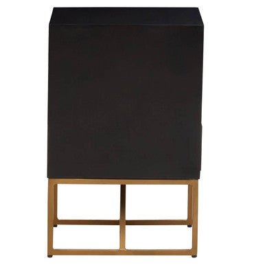 Kochi Black Side Table with 3 Drawers