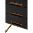 Kochi Black Side Table with 3 Drawers