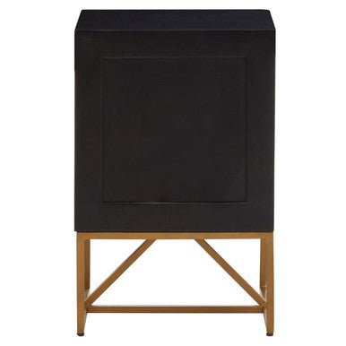 Kochi Black Side Table with 3 Drawers
