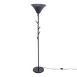 KOMORE Modern Black E14 1 - Light Floor Lamp with Coat Rack for Living Room Office, Bedroom, Hallway, Porch