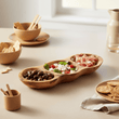 Kora 3 Section Olive Wood Antipasti Dish