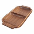Kora Acacaia Two Section Serving Dish With Handles