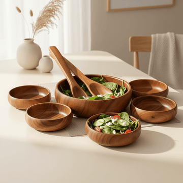 Kora Acacia 7 Piece Salad Serving Set
