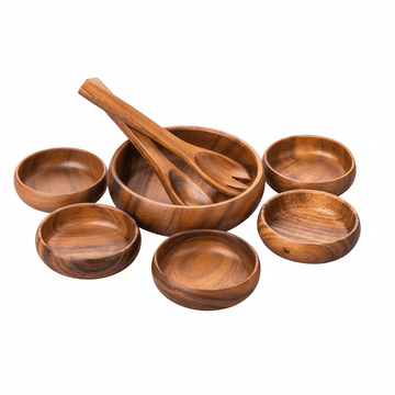 Kora Acacia 7 Piece Salad Serving Set