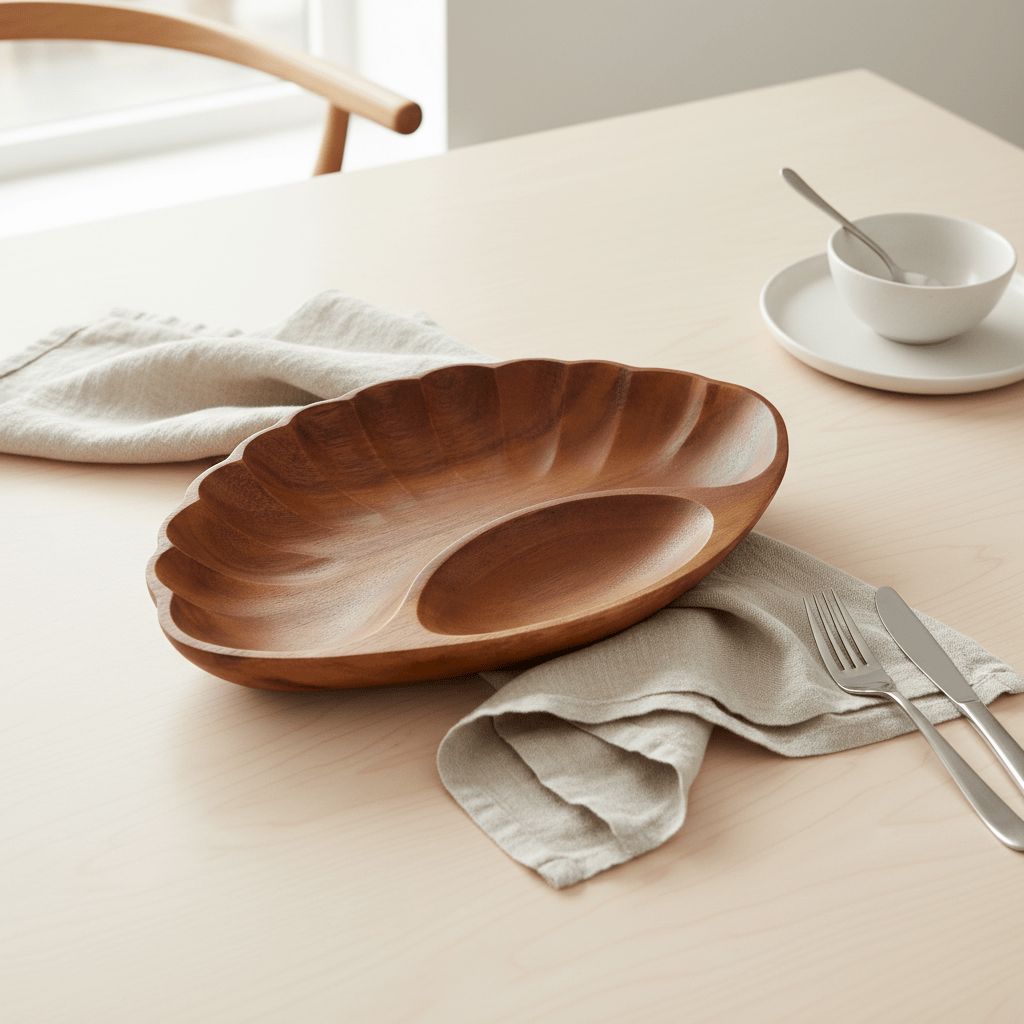 Kora Acacia Chip And Dip Serving Dish
