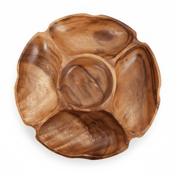 Kora Acacia Five Section Round Serving Dish