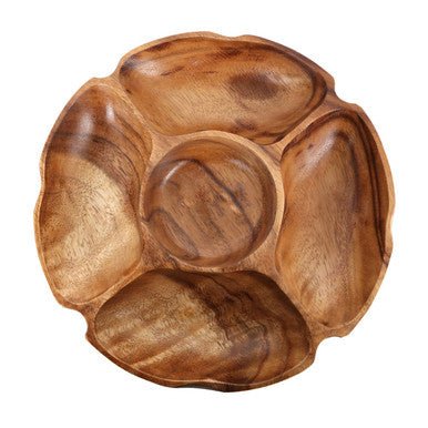 Kora Acacia Five Section Round Serving Dish