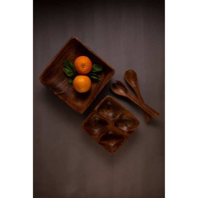 Kora Acacia Four Section Serving Dish