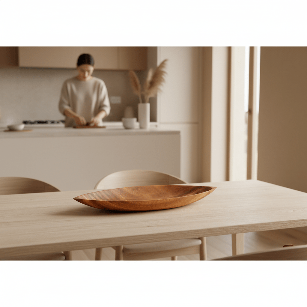 Kora Acacia Large Leaf Platter