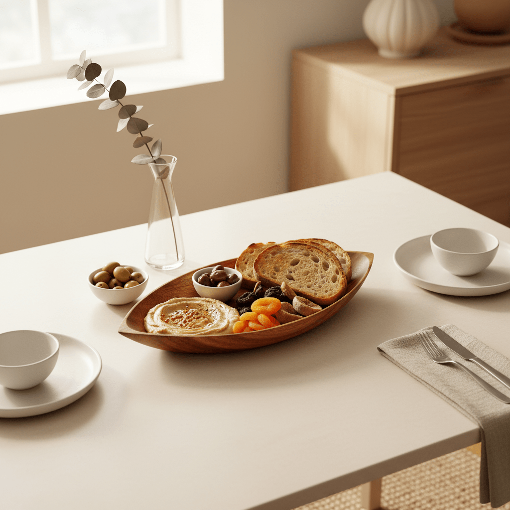 Kora Acacia Large Leaf Platter