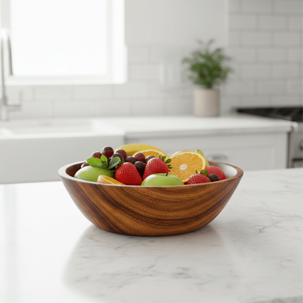 Kora Acacia Large Round Bowl