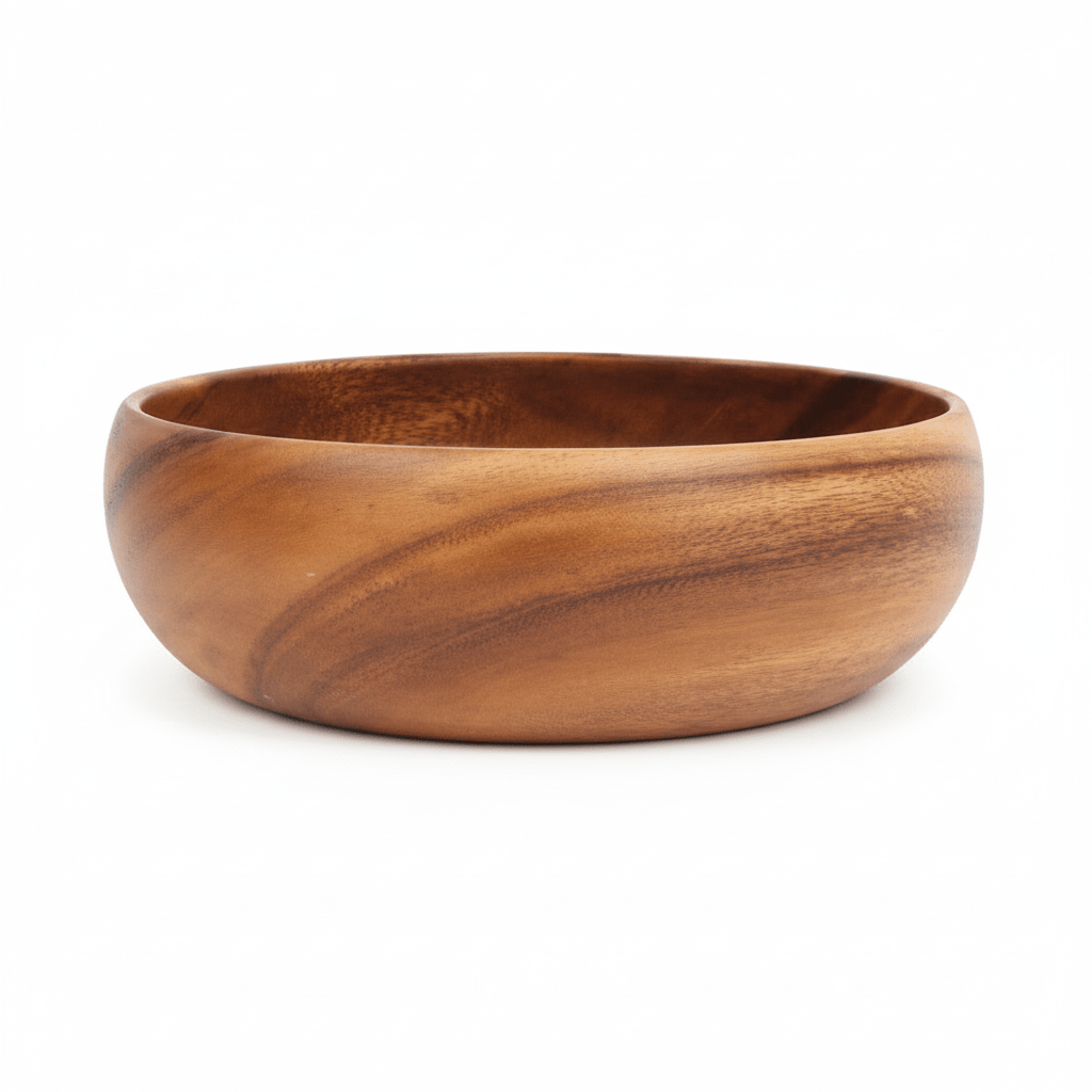 Kora Acacia Large Round Salad Bowl