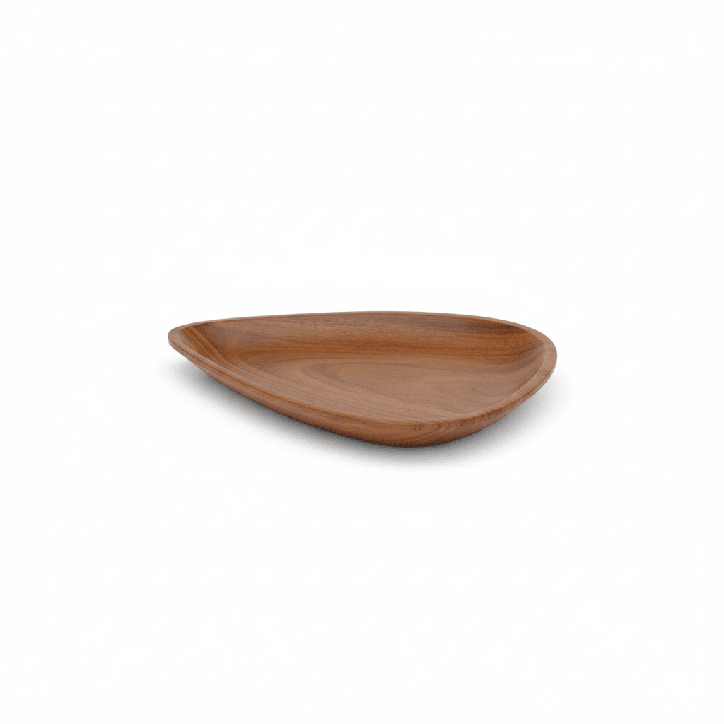 Kora Acacia Medium Curved Triangular Serving Dish
