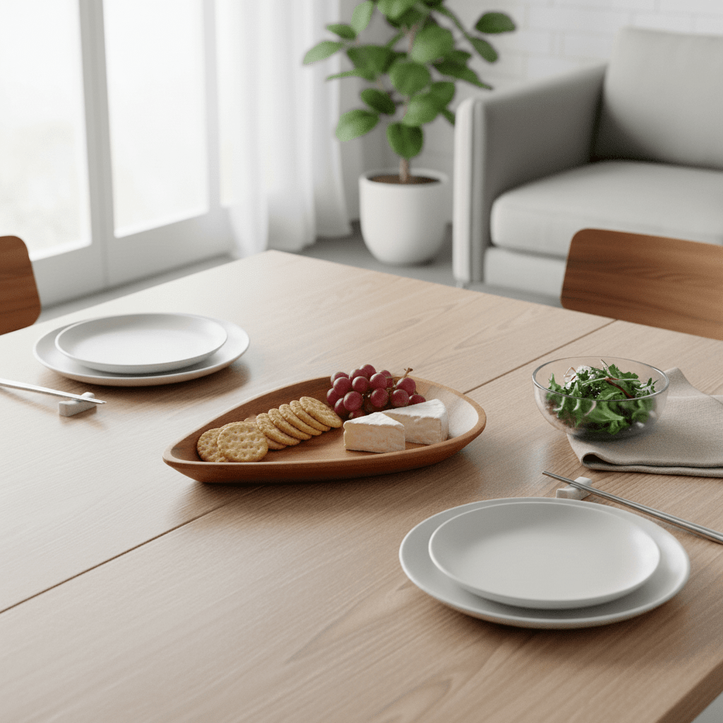 Kora Acacia Medium Curved Triangular Serving Dish
