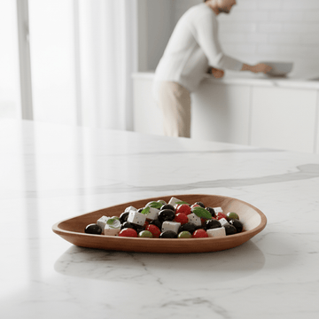 Kora Acacia Medium Curved Triangular Serving Dish