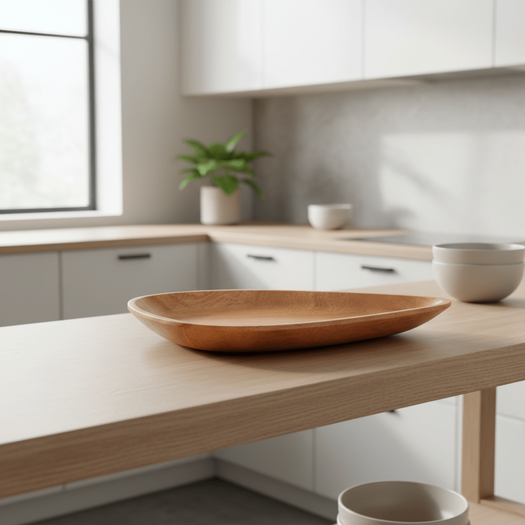 Kora Acacia Medium Curved Triangular Serving Dish