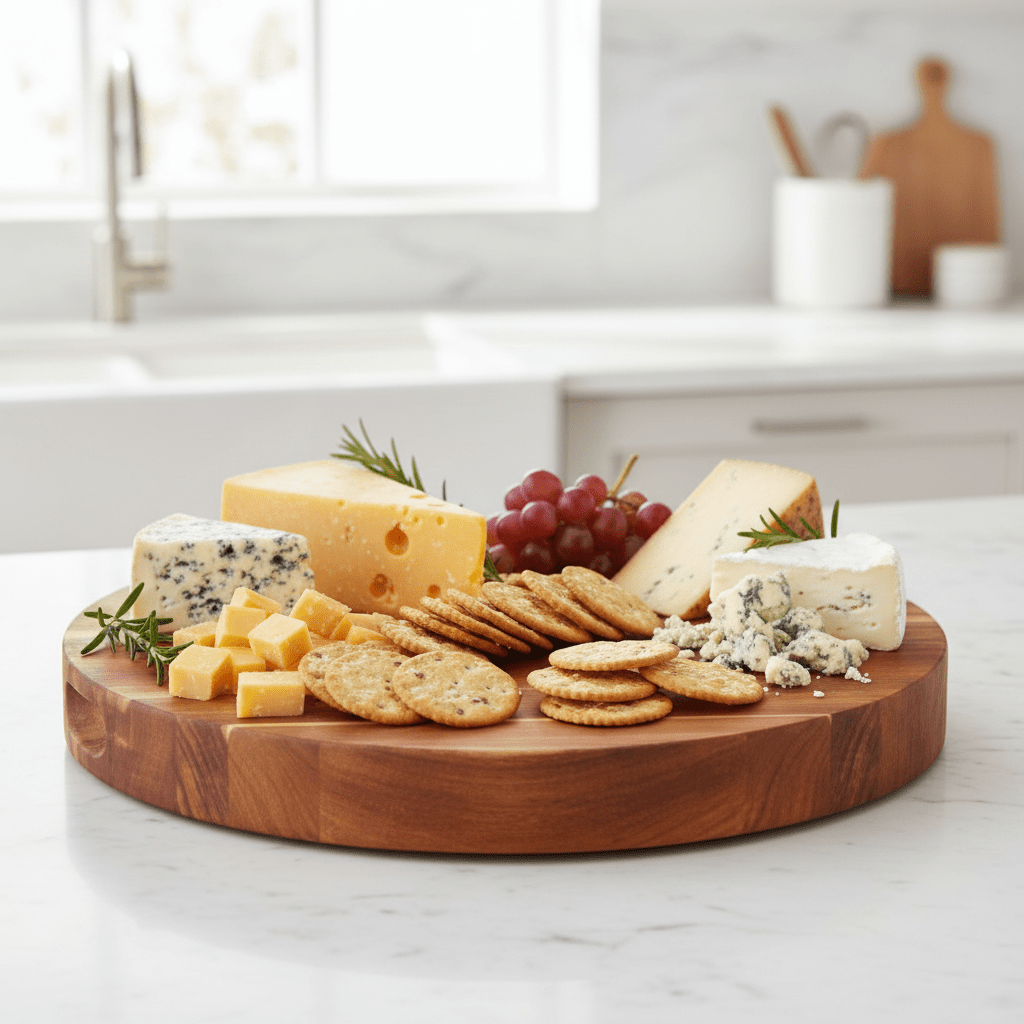 Kora Acacia Round Chopping And Serving Board