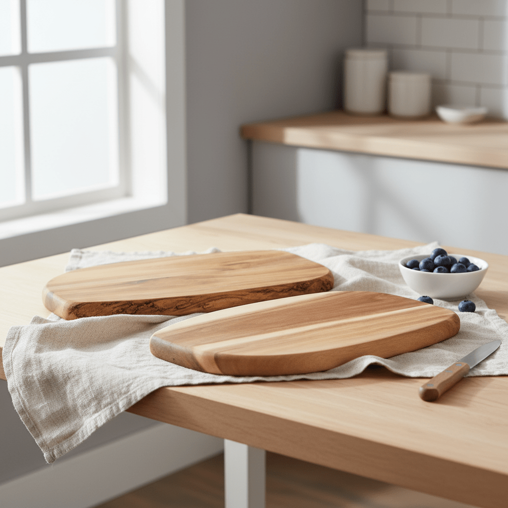 Kora Acacia Set Of 2 Serving And Chopping Board