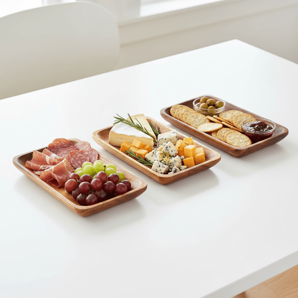 Kora Acacia Set Of Three Serving Dishes