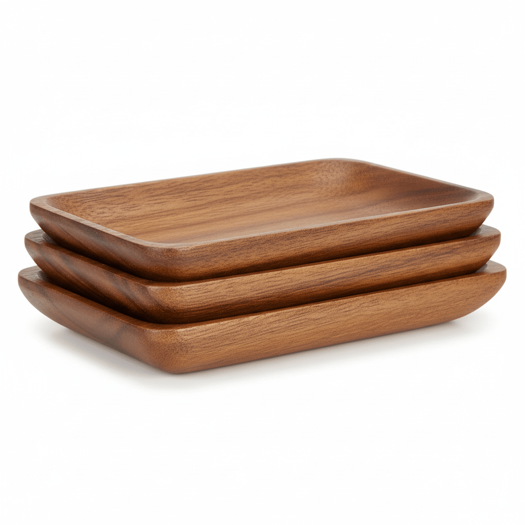Kora Acacia Set Of Three Serving Dishes