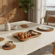 Kora Acacia Small Curved Rectangle Serving Dish