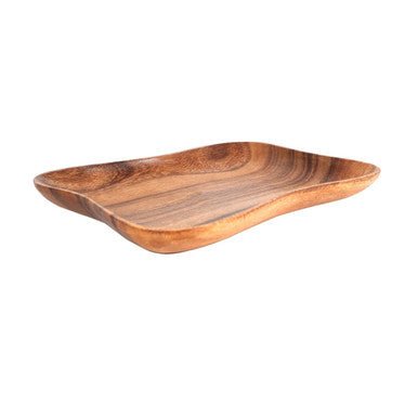 Kora Acacia Small Curved Rectangle Serving Dish