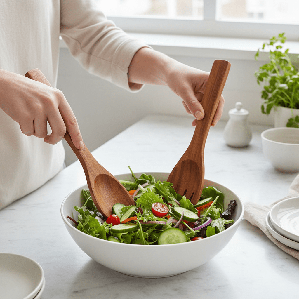 Kora Acacia Small Salad Servers