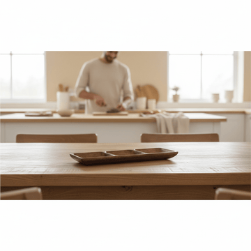 Kora Acacia Three Section Rectangular Serving Dish
